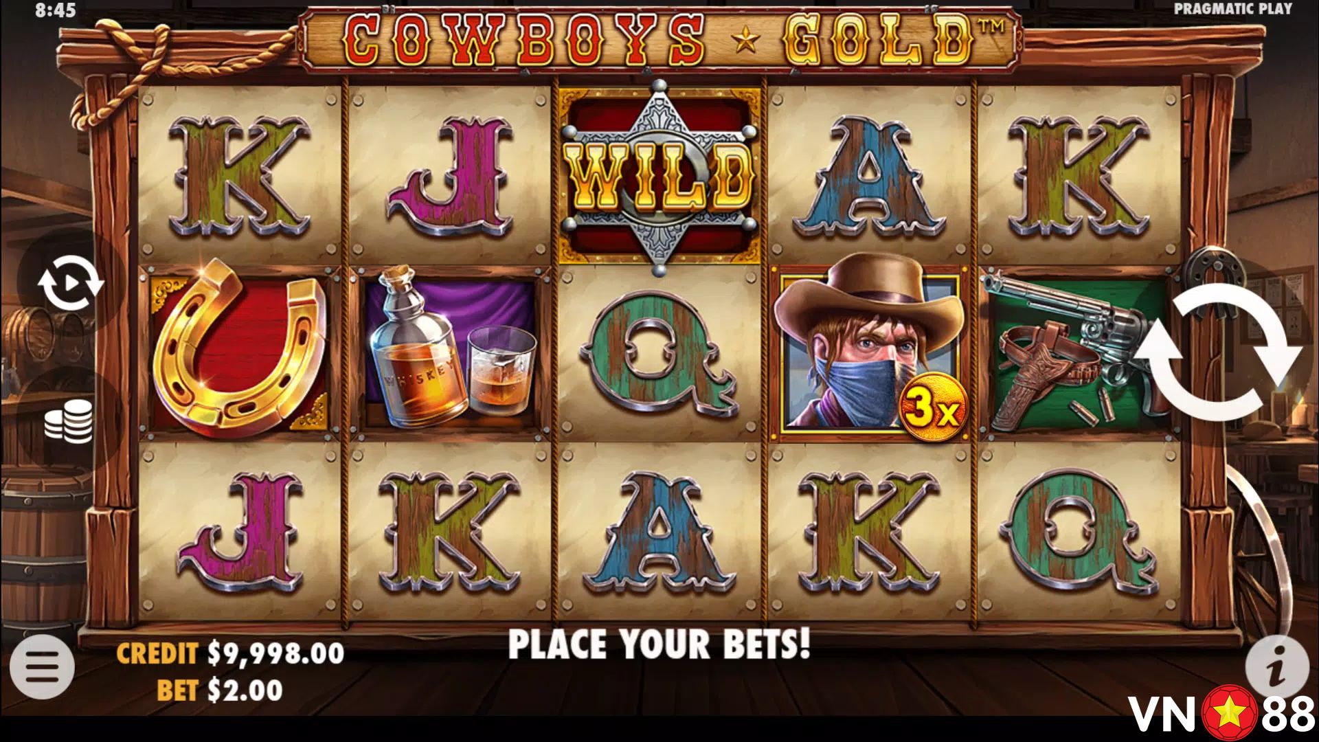 Hướng dẫn các bước chơi game Cowboys Gold tại VN88