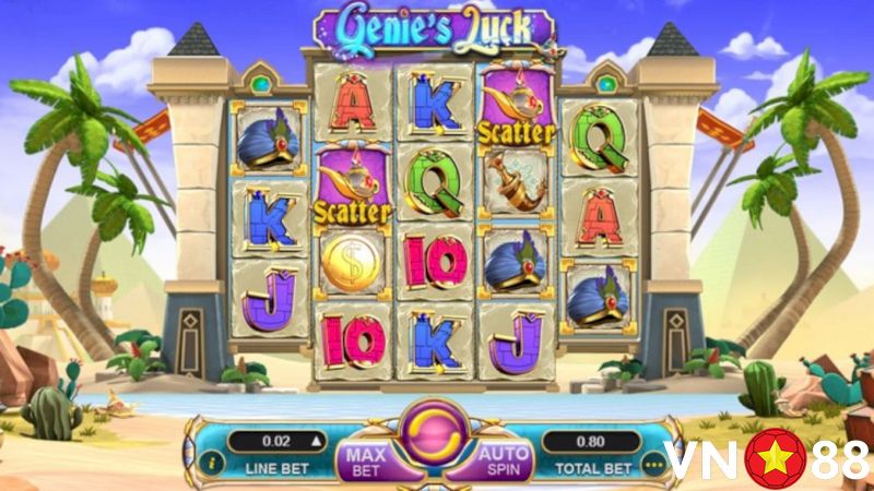 Tính năng đầy đủ trong game Genines Luck Slot